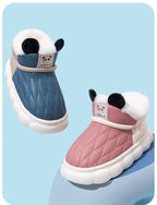 Cozy Slippers with Soles for Kids – Unisex Winter House Shoes