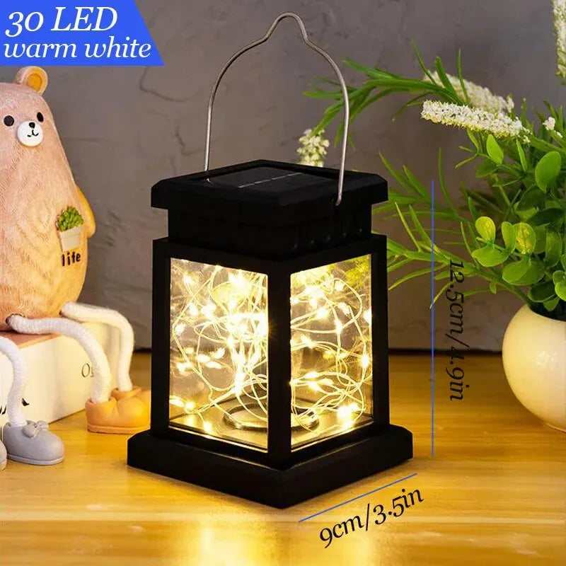 Solar LED Lights Outdoor Focus Floor Lanterns Panel Candle Terraza Indoor Hanging Balcony Birds Decoration Lighting For Garden