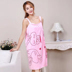 Wearable Bath Towel Superfine Fiber Soft Thicken Woman Bathrobe Water Absorbent Wear Hotel Home Bathroom Accessories