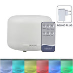 500ml Essential Oil Diffuser Quiet Aroma Mist Diffusers Scent Diffuser Wood Grain Remote Control Ultrasonic Air Humidifier