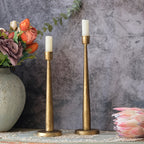 3pcs Iron Taper Candle Holder For Party Table Decoration, Golden Antique Brass Iron Taper Candle Holder For Home, Wedding, Birthday, And Christmas Decoration
