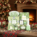 Spa Gift Basket Set for Women - Luxury Self-Care & Relaxation Gift Box with Eucalyptus Bath Bombs, Lavender & Mint Scented Candles, Bath Salts, Face Masks