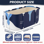 47.24inch Adult Portable Bathtub, Foldable Hot Ice Bathtub, Used in Bathroom, Outdoor, Courtyard, Bedside Shower, Simple Bathing
