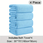 4 Pack Oversized Bath Towels Set, 35"x70" Extra Large Towel Microfiber Absorbent XL Bath Sheet Super Soft Bathroom Towels Set Quick  Plus Size Shower Towels for Family Hotel