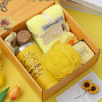 PULIDIKI Spa Gift Set for Women - Self Care Relaxation Package, Nylon Striped Fantasy Themed Box, Includes Aromatherapy, Bath Salts, Eye Mask, Tumbler & Greeting Card - Ideal for Birthday, Get Well, Anniversary Gifts