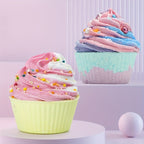 1pc Scrumptious Dessert-Shaped Bath Salt Bomb - Luxurious Moisturizing & Exfoliating Fizzy Ball for Dry Skin Care - Indulge in a Revitalizing, Bubble Bath Spa Experience