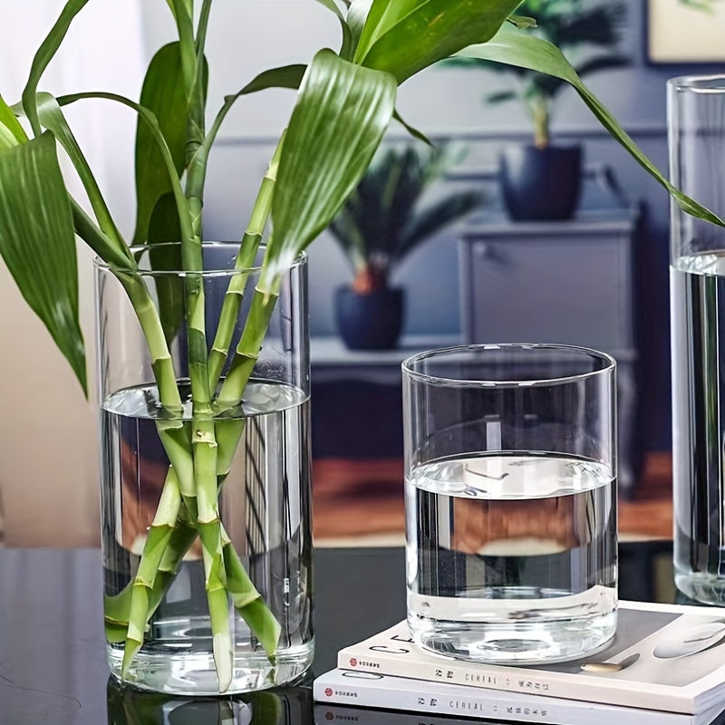 16pcs Elegant Glass Cylinder Candle Holders - Ideal for Wedding Centerpieces, Floral Displays & Candlelight Dinners, Polished Finish, Perfect for Home & Event Decorations, Festive Candlelight|Sleek Cylindrical Design|Clear Gl