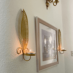 2pcs Nordic Ins Home Leaf Iron Candle Holder • Wall Hanging Wall Decoration • Shooting Props Wall Leaf Iron Candle Holder • Wall Hanging Candle Tray • Template Room Wall Decoration • Family Wedding Decoration Wall P