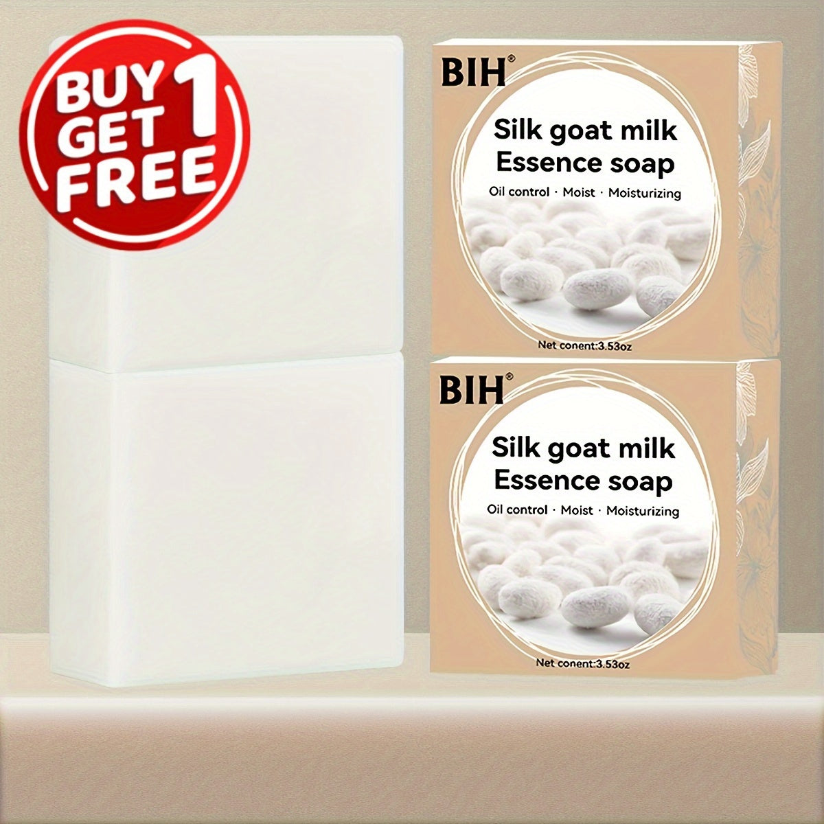 Goat Milk Soap, 2-Pack – Deep Cleansing & Moisturizing for Men and Women, Suitable for Face and Body Wash