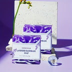 2pcs*100g Lavender Handmade Soap Essential Oil Handmade Soap Deep Cleaning, Body and Face Cleansing Soap, Rich Foam, Suitable for Men and Women