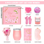 Gifts For Women, Anniversary, Birthday Gifts For Women, Ideal Gifts For Her, Valentine, Bath Care Gift Box Set - Including Cup, Candles, Self Care Spa Gift Basket, Sister, Best Friend