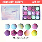 12 Pack Bath Bombs with Essential Oils for Relaxation, Moisturizing Exfoliating Spa Bath Fizzies, Handmade Bubble Bath Gift Set for Birthday, Mother's Day - Lavender Scented, Suitable for Combination Skin