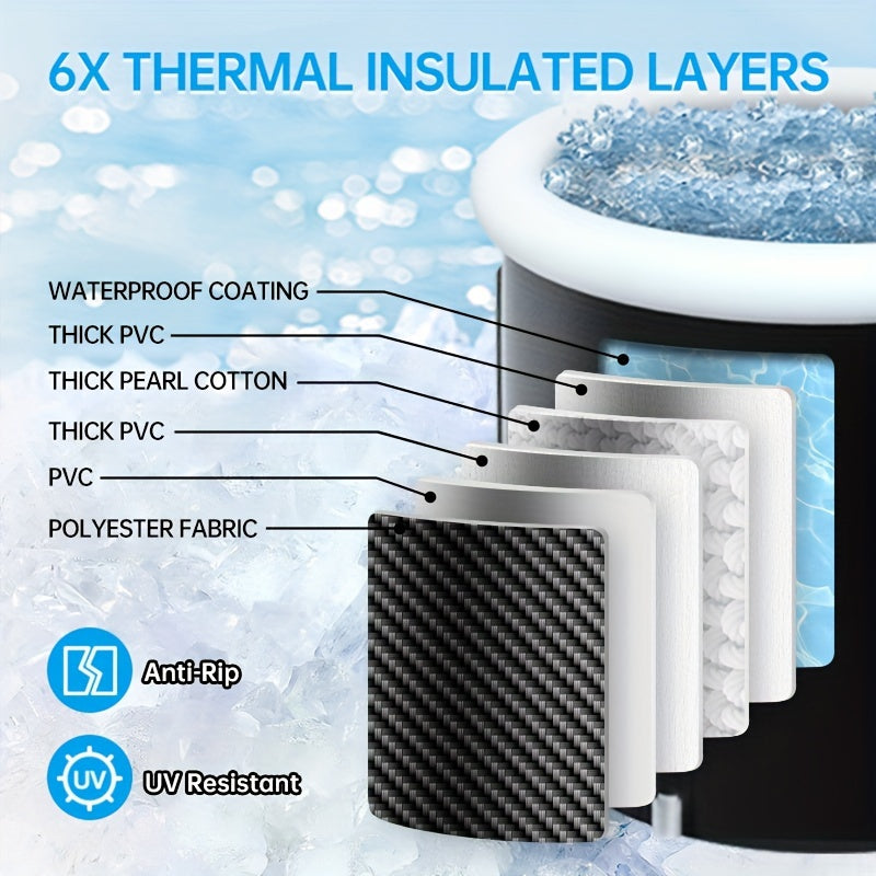 High Quality Thickened Ice Bath Tub With Cover For Cold Water Therapy And Ice Diving, Foldable And Portable Bathtub, Dual-use Hot And Cold Water Constant Temperature Multifunctional Bath Tub For Muscle Soreness Relief And Rel