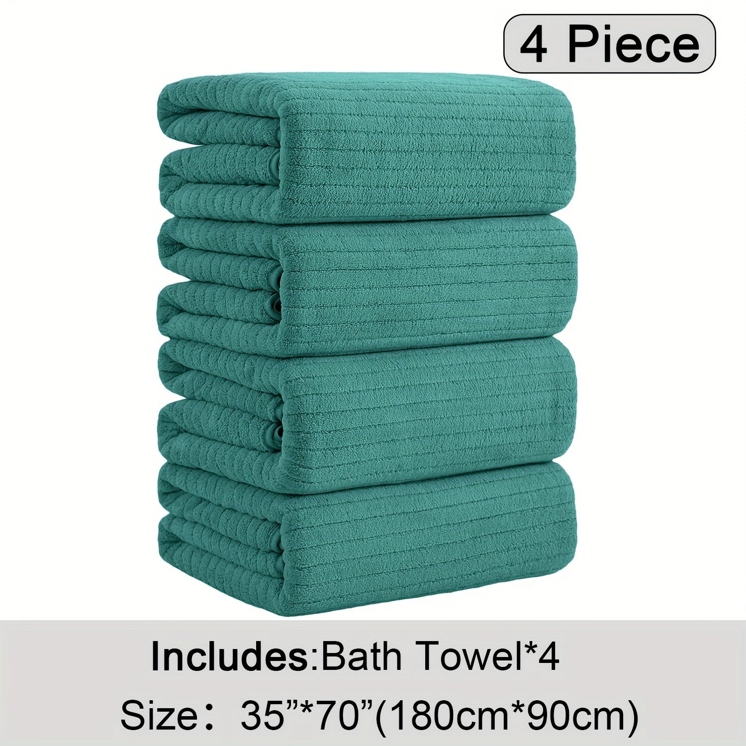 4 Pack Oversized Bath Towels Set, 35"x70" Extra Large Towel Microfiber Absorbent XL Bath Sheet Super Soft Bathroom Towels Set Quick  Plus Size Shower Towels for Family Hotel