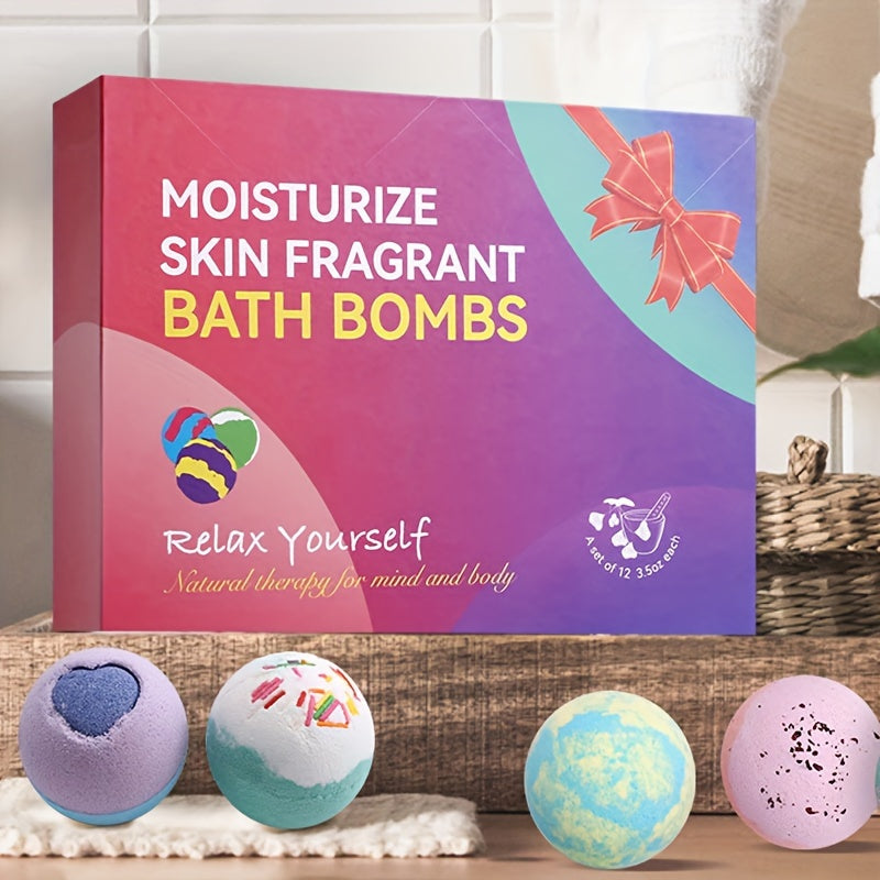 1pcs/12pcs Bath Bombs Gift Set, Handmade Fizzy Bubble Bath Bombs, Birthday Valentines Mothers Day Anniversary Christmas Best Gifts Ideas For Women