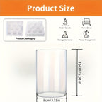 16pcs Elegant Glass Cylinder Candle Holders - Ideal for Wedding Centerpieces, Floral Displays & Candlelight Dinners, Polished Finish, Perfect for Home & Event Decorations, Festive Candlelight|Sleek Cylindrical Design|Clear Gl