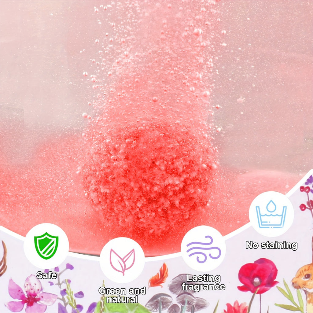 Bath Bombs: A set of 64 with 8 scents, handcrafted for normal skin. Infused with calming lavender, it creates a luxurious bubble bath. Ideal gift for birthdays, Christmas, Halloween, and Mother's Day, Valentine's Day