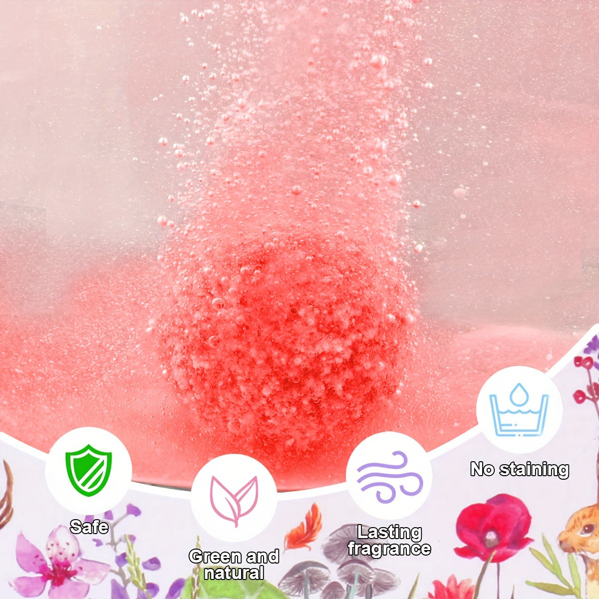 Bath Bombs: A set of 64 with 8 scents, handcrafted for normal skin. Infused with calming lavender, it creates a luxurious bubble bath. Ideal gift for birthdays, Christmas, Halloween, and Mother's Day, Valentine's Day