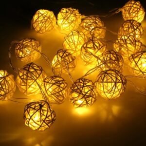 Rattan Ball LED Spa String Lights